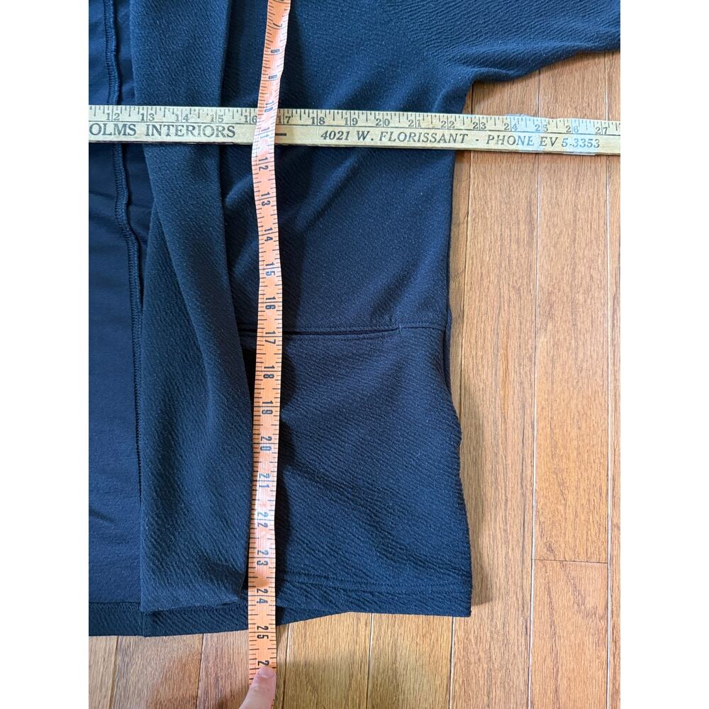 PrAna | Black Textured Open Front Rolled Collar Size XS Casual Loungewear - Picture 10 of 11